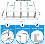 Chunful Adjustable Vertical Laptop Stand for Desk, Acrylic 4 Slot Laptop Holder Desktop, Invisible Desktop Notebook Dock for Notebook Computer, All Gaming Laptops up to 17'' - Image 3
