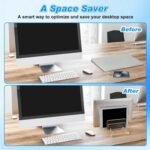 Chunful Adjustable Vertical Laptop Stand for Desk, Acrylic 4 Slot Laptop Holder Desktop, Invisible Desktop Notebook Dock for Notebook Computer, All Gaming Laptops up to 17'' - Image 4