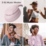 DOQAUS Over-Ear Bluetooth Headphones with 90-Hour Playtime, 3 Professional EQ Modes, HiFi Deep Bass & HD Mic for Extended Travel, Gym Workouts & Daily Use - Image 5