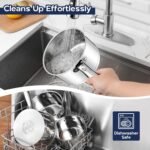 LIANYU Stainless Steel Saucepan with Visible Lid, 1QT & 2QT & 3QT Sauce Pan Sets, Multi-Purpose Small Induction Cooking Pots for Home Kitchen, Healthy & Non-Toxic, Oven & Dishwasher Safe - Image 6
