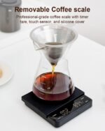MOKKOM Coffee Grinder with Removable Coffee Scale, Anti-static Conical Burr Coffee Bean Grinder, 31 Precise Settings for Espresso/Drip/Pour Over/Cold Brew/French Press - Image 3