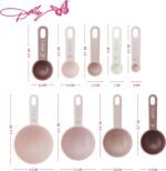 Dolly Parton Measuring Cups and Spoons Set, Pink with Butterfly Accents, Easy-Read Markings, Nesting Design with Ring, 1/4 tsp to 1 Cup, Baking and Cooking Essential, 9 Piece - Image 3