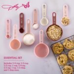 Dolly Parton Measuring Cups and Spoons Set, Pink with Butterfly Accents, Easy-Read Markings, Nesting Design with Ring, 1/4 tsp to 1 Cup, Baking and Cooking Essential, 9 Piece - Image 5