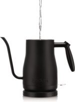 Bodum 34oz Bistro Gooseneck Electric Water Kettle, Pour Over Coffee & Tea, Stainless Steel, Matte Black - Image 3