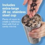 Hamilton Beach DrinkMaster Electric Drink Mixer, Retro Milkshake Maker & Milk Frother, 2 Speeds, Extra-Large 28 oz. Stainless Steel Cup, Classic Chrome - Image 4