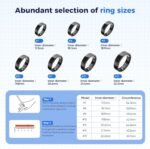 Smart Ring IP68 Waterproof，5-Day Long Battery Life, No Subscription Fee，Fitness Health Tracker for Men Women, Heart Rate & Sleep Monitoring Daily Use，iOS&Android Compatible (Silver, 8) - Image 3