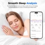 Smart Ring IP68 Waterproof，5-Day Long Battery Life, No Subscription Fee，Fitness Health Tracker for Men Women, Heart Rate & Sleep Monitoring Daily Use，iOS&Android Compatible (Silver, 8) - Image 7