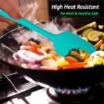 3 Pack Large Silicone Spatula for Kitchen,600°F Heat resistant Rubber Spatulas for Baking,Cooking, Scraping,and Mixing,Non Stick Kitchen Utensils, BPA Free, 11.2 IN, Multicolors - Image 5