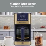 West Bend Timeless 12-Cup Programmable Coffee Maker with Brew Strength Selector for Hot and Iced Coffee, Includes 1-4 Cup Brew Option and Permanent Filter - Image 4