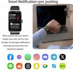 Health Fitness Tracker Watch for Men Women, 1.47" HD, 24/7 Heart Rate, Blood Oxygen, Sleep Monitor, 100+ Sports Modes, IP68 Water Resistant Pedometer, Compatible with Android & iOS- Black - Image 6