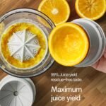 Rechargeable Electric Juicer - Citrus Juicer with Type-c Rechargeable for Orange, Lemon and Grapefruit Juicing. (White-45Watts) - Image 4