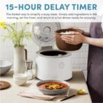 AROMA® Professional Rice Cooker with Purple Clay Cooking Pot, 6-Cup (Uncooked) / 12-Cup (Cooked), Healthy Grain Multicooker, Natural Ceramic, 3 Qt, White, ARC-7206P - Image 4