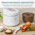 AROMA® Professional Rice Cooker with Purple Clay Cooking Pot, 6-Cup (Uncooked) / 12-Cup (Cooked), Healthy Grain Multicooker, Natural Ceramic, 3 Qt, White, ARC-7206P - Image 5