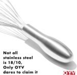 18/10 Stainless Steel Whisk, Ergonomic Handle, Dishwasher Safe Metal whisk, Professional Whisk for Kitchen Cooking, Perfect for Blending, Whisking, Baking, and Beating, 10-Inch Wire Wisk - Image 4