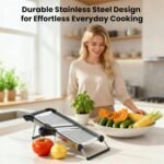 Professional Mandoline Slicer for Kitchen, Adjustable Vegetable Slicer Stainless Steel Mandoline Food Slicer with Julienne Cutter, Safe Vegetable Slicer - Image 4