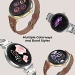 iTouch Bloom Smartwatch – 1.32” AMOLED Display, Bluetooth Calling, 60+ Sports Modes, Heart Rate, SPO₂, Sleep & Stress Monitor, IP68 Waterproof – Android & iOS (Gold/Brown w/PU Strap) - Image 5