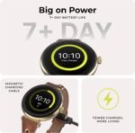 iTouch Bloom Smartwatch – 1.32” AMOLED Display, Bluetooth Calling, 60+ Sports Modes, Heart Rate, SPO₂, Sleep & Stress Monitor, IP68 Waterproof – Android & iOS (Gold/Brown w/PU Strap) - Image 6