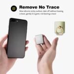 [2 Pack] Square Sparkling Cell Phone Ring Holder Stand,360 Degree Rotation and 180 DegreeAdjustable Finger Ring Kickstand with Polished Metal Phone Grip (Gold) - Image 5