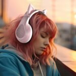 Pink Gaming Headset with Mic, Cat Ears, Stereo Surround Sound Wired Over Ear Headphones with Microphone, Soft Ear Pads, Noise Cancelling for Girls, Teens, Women - Image 3