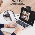 1080P Webcam for PC Laptop MacBook Computer Desktop, with Microphone & Privacy Cover & USB C Adapter - Image 4