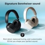 Sennheiser ACCENTUM Wireless Bluetooth Headphones – Hybrid ANC Noise Cancelling, 50‑Hour Battery, Lightweight Over‑Ear Design, Clear Calls, Travel & Work Headset, White - Image 4