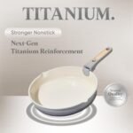 CAROTE 17Pcs Titanium Cookware Set, Pots and Pans Set Non Stick, Kitchen Cooking Set with Detachable Handle, Non Toxic Induction Cookware, Dishwasher/Oven Safe - Image 4