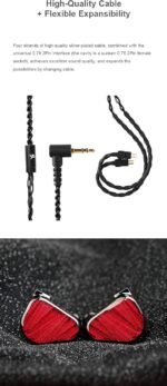 Fanmusic TRUTHEAR x Crinacle Zero:RED Dual Dynamic Drivers in Ear Headphone with 0.78 2Pin Cable - Image 3