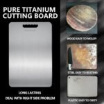 Titanium Cutting Board For Kitchen-Cutting Board Double Side Food Grade,Pure Cut Titanium,Durable Dishwasher Safe Easy to Clean Medium Size (14''Lx10''W) - Image 4