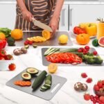 Titanium Cutting Board For Kitchen-Cutting Board Double Side Food Grade,Pure Cut Titanium,Durable Dishwasher Safe Easy to Clean Medium Size (14''Lx10''W) - Image 5