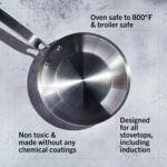 Heritage Steel Eater Series 12 Inch Frying Pan | Made in USA | 5-Ply Fully Clad Stainless Steel | Stay Cool Handle Design | Induction Ready & Non-Toxic - Image 5