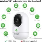 2K Security Camera Indoor-360 Cameras for Home Security and One-Tap Call, Elderly/Cat/Baby/Nanny, Motion Alert, Intelligent Tracking, 2.4GHz WiFi Only, Work with Alexa/Google Home, K7 2Pack - Image 3