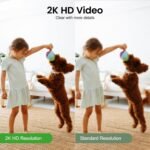 2K Security Camera Indoor-360 Cameras for Home Security and One-Tap Call, Elderly/Cat/Baby/Nanny, Motion Alert, Intelligent Tracking, 2.4GHz WiFi Only, Work with Alexa/Google Home, K7 2Pack - Image 4