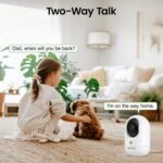 2K Security Camera Indoor-360 Cameras for Home Security and One-Tap Call, Elderly/Cat/Baby/Nanny, Motion Alert, Intelligent Tracking, 2.4GHz WiFi Only, Work with Alexa/Google Home, K7 2Pack - Image 5