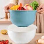 Nesting Plastic Mixing Bowls, Set Of 3, 1.5 quart, 2 quart, 2.5quart, Nesting Bowls with Non Slip Base and Easy Pour Spout, Dishwasher Safe - Image 6