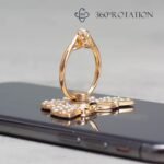 [2 Packs] Butterfly Glitter Bling Bling Phone Ring Holder, Sparkle Phone Ring Grip Artificial Diamond Stand,Rhinestone Cell Finger Ring for Phones,Pad - Image 5