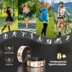 Enamel Craft Smart Ring for Women & Men - No Subscription Fee Fitness Tracker with Sleep Tracking, Heart Rate, SpO2 - IP68 Waterproof for iPhone Android - Activity Tracker, Remote Camera (10) - Image 4