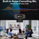 USB Webcam with Privacy Cover & Noise Canceling Microphone, Works with Zoom Teams YouTube Xbox, External 1080P Computer Web Camera for Laptop Mac PC Desktop Monitor - Image 4