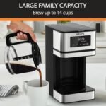KRUPS Simply Brew: Stainless Steel and Glass Carafe 12 Cup Drip Coffee Maker, Programmable with Digital Display, Dishwasher Safe, Drip Free Coffee Machine, Black and Silver - Image 3
