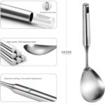 Cooking Spoon,304 Stainless Steel Large Serving Spoons,Silver/12.6Inch - Image 4