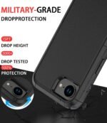 Diverbox for iPhone 16e Case [Compatible with MagSafe] [Shockproof] [Dropproof] [with Screen Protector ] Heavy Duty Protection Phone Case Cover for Apple iPhone 16e 2025 6.1 inch (Black) - Image 4