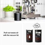 KIVY Vacuum Coffee Canister - Push Lid Preserves Aroma & Oil - Stainless Steel Airtight Container for Ground & Bean Storage - Removes Excess Air - Image 3