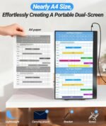 Ingnok Portable Monitor, Ultra Slim 15.6 Inch FHD IPS Laptop Screen Extender with Adjustable Stand, USB C Compatible, Ideal for Travel and Office - Image 3
