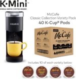 Keurig K-Mini Coffee Maker, Single Serve K-Cup Pod Coffee Brewer, Black with McCafe Classic Collection Variety Pack K-Cup Coffee Pods, 40 Count - Image 3