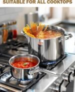 Cooks Standard Stainless Steel Saucepan Set 1.5 and 3 Quart, Multi-Ply Clad Sauce Pot With Glass Lid, Silver - Image 4