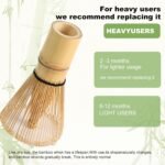 Matcha Whisk Set (4pcs, Bamboo, White) - Image 4