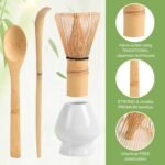 Matcha Whisk Set (4pcs, Bamboo, White) - Image 6