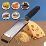 Stainless Steel Cheese Grater, Ergonomic Soft Handle Lemon Ginger Potato Zester with Plastic Cover - Image 4