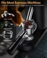 COOL KNIGHT Rechargeable Conical Burr Coffee Grinder, 60 Grind Settings & 5–98 Level Timer, Espresso Grinder with Bellows Hopper and Portafilter Holder, Easy to Clean - Image 5