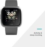 Fitbit Versa Lite Smartwatch,GPS,Charcoal/Silver Aluminum, One Size (S & L Bands Included) - Image 3