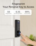 Philips Wi-Fi Smart Door Lock, Keyless Entry Door Lock with App Control,Fingerprint ID,Auto Lock,Keypad Deadbolt with Wi-Fi Bridge Adaptor,Smart Locks for Front Door-Matte Black - Image 4